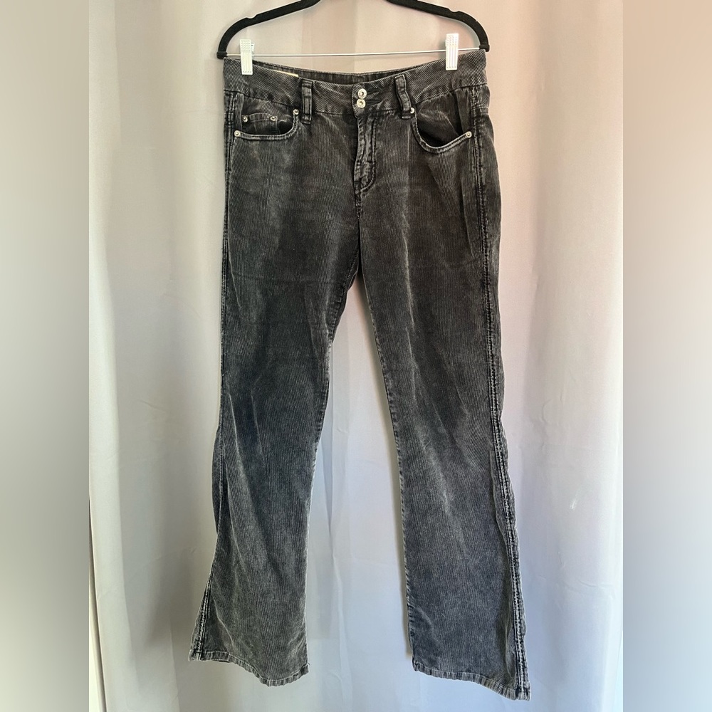 Vintage low rise corduroy black jeans